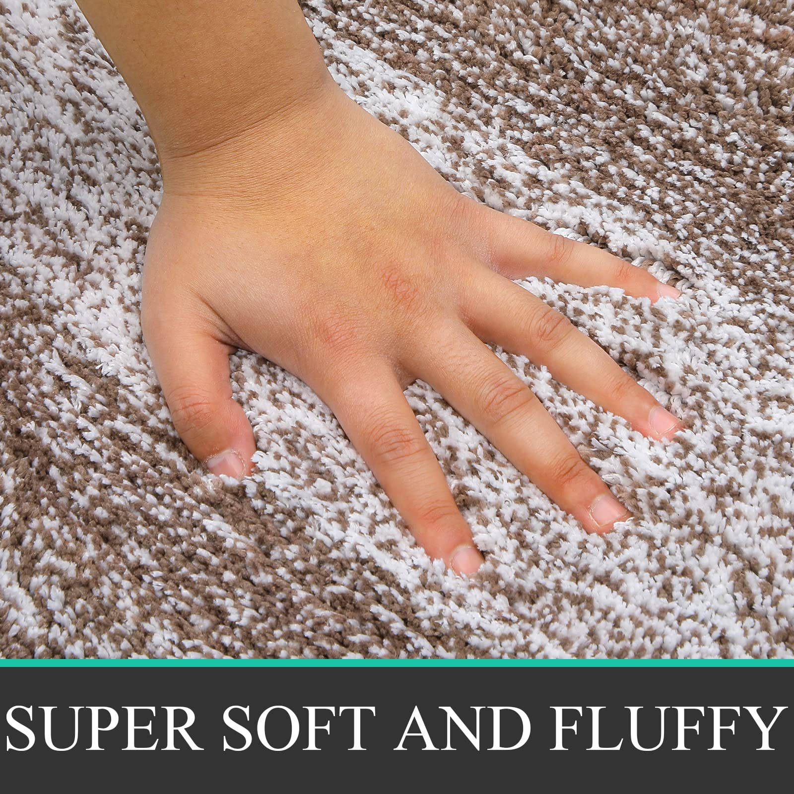 Bathroom Rugs Sets 4 Piece With Toilet Lid Cover, Non-Slip Absorbentb Rugs And Mats For Bathroom Microfiber Shaggy Machine Washa